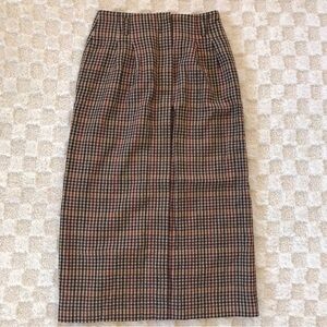 JH Collectibles Vintage Plaid Pencil Midi Skirt